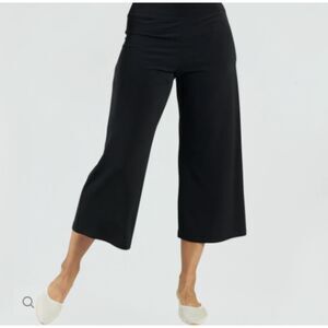 Clara Sun Woo Signature Made in USA Modern Gaucho Pant Black Soft Flare Medium